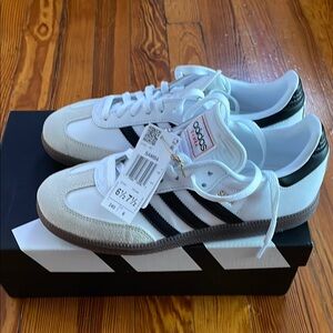 Adidas Samba White Black Sneakers Classic Design